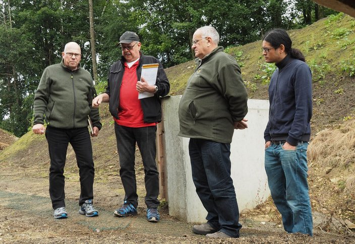 v.l.Claus Stegmaier, Manfred Karl, Jürgen Bohnert, Herr Hösle